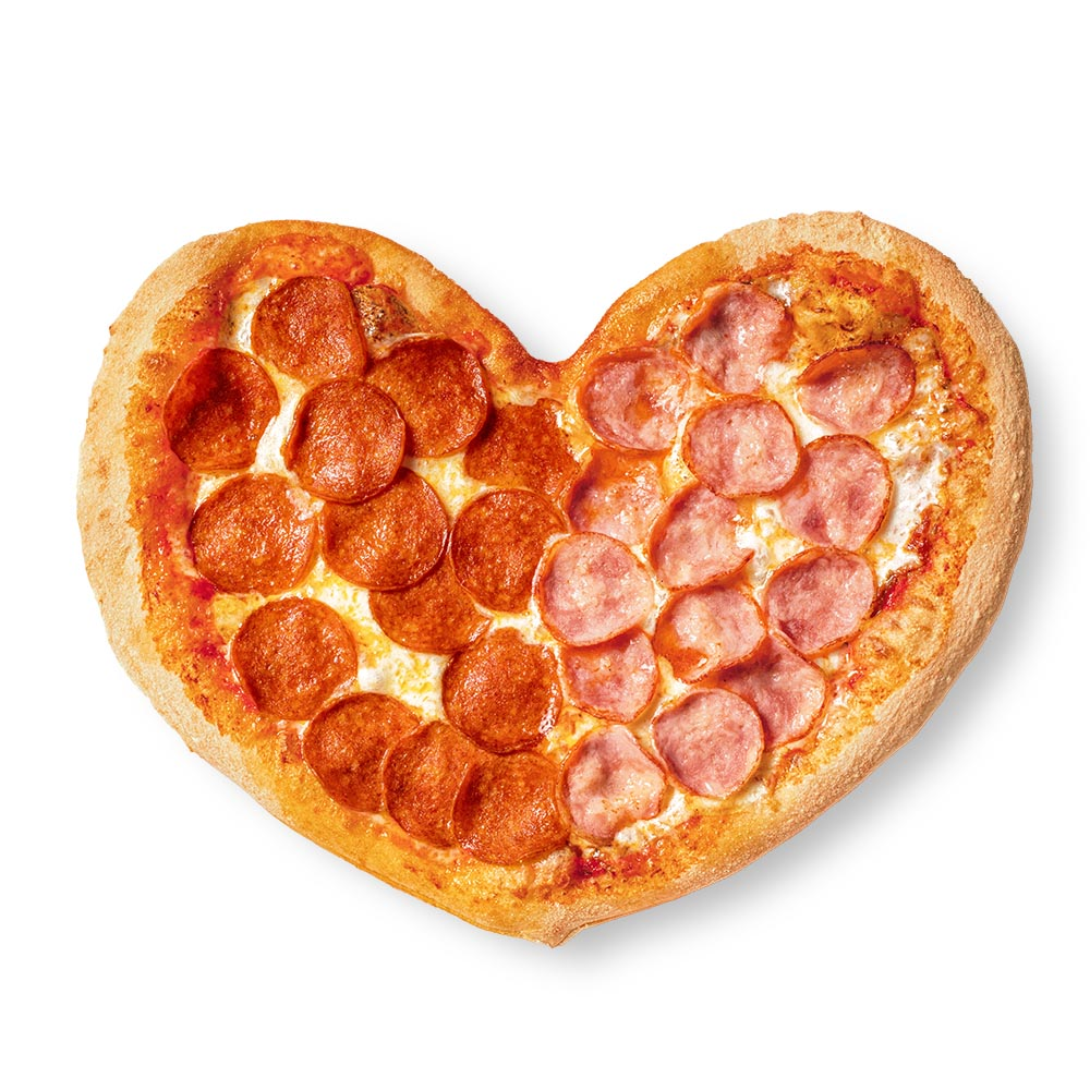 Пицца Сердце Пепперони-Ветчина 28 см Оригинальное